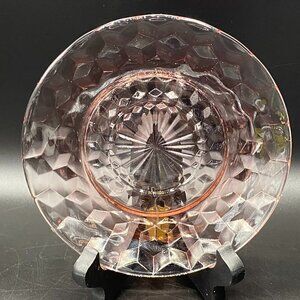 Vintage Windsor Jeannette Depression Glass Saucer Pink Geometric VTG